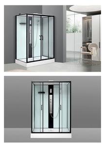 All-in-One Luxury Aluminum <b>Frame</b> Sliding Straight Bathroom Pod with Bathtub & Smart Toilet for Home Apartment and Hotel - Product Image 4