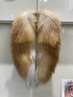 Col en fourrure de renard roux pour femme, accessoire de mode pour manteau d'hiver, châle chaud et cache-cou en fourrure naturelle de renard roux