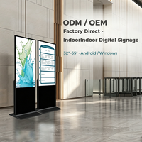 Affichage numérique et écrans interactifs intérieurs sur pied pour la publicité et les panneaux d'information des centres commerciaux