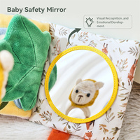 Libro de Tela Interactivo con Forma de Animal, Certificado por la CE, para el Aprendizaje Temprano de los Niños y el Desarrollo Táctil del Bebé