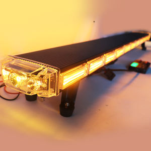 ไฟฉุกเฉินแบบแท่ง LED อะลูมิเนียมบางเฉียบ Amber COB 94 วัตต์ 51 นิ้ว พร้อมจอแสดงผลดิจิตอล ควบคุมการเปิด-ปิด พร้อมไฟส่องข้างแบบถอดได้ - Product Image 3