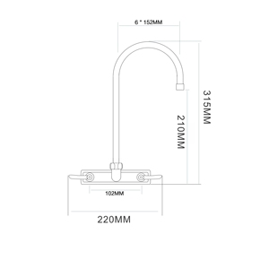 Robinet de cuisine mural moderne en laiton chromé, double poignée, débit fluide, bec rotatif, économie d'eau, mitigeur en céramique - Product Image 2