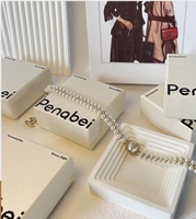 Boîtes de rangement pour bijoux en papier orange de luxe en gros, multi-usages, pour femmes, colliers, bracelets, boucles d'oreilles, bagues, emballages cadeaux avec logo
