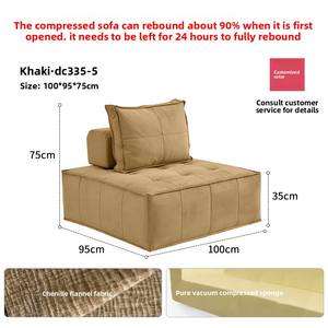 طقم أريكة مضغوط قابل للطي بدون إطار من القماش معبأ تحت تفريغ الهواء أريكة مكتبية عصرية - Product Image 6