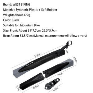 WEST BIKING-<span class=keywords><strong>Garde</strong></span>-<span class=keywords><strong>boue</strong></span> télescopique avant et arrière réglable de 26, 27.5, <span class=keywords><strong>29</strong></span> <span class=keywords><strong>pouces</strong></span> pour <span class=keywords><strong>VTT</strong></span> - Product Image 2