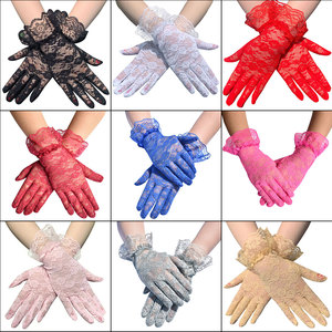 Eleganti <span class=keywords><strong>Guanti</strong></span> in Pizzo Floreale alla Moda <span class=keywords><strong>per</strong></span> Adulti e Bambini, a Cinque Dita, Colore Personalizzabile, Lunghezza al Polso, <span class=keywords><strong>per</strong></span> Tutte le Stagioni, Casual e da Festa, Spedizione Gratuita - Product Image 1