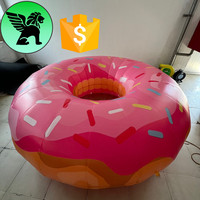 Réplique alimentaire gonflable géante de 10 pieds pour festival, publicité personnalisée, décoration de 3 m, beignet gonflable pour décoration d'événement A9334