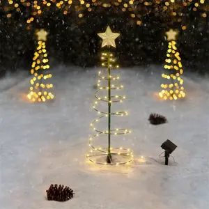 パスヤードクリスマスデコレーションホリデードレスアップシーンレイアウトクリエイティブな新しいソーラーLEDクリスマスツリー