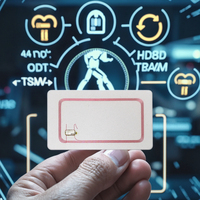 Venta al por mayor de doble interfaz CPU Jcop Java RFID tarjetas de Control DE ACCESO OEM ODM Prelam Inlay producción NFC comunicación impermeable