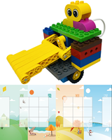 Blocs de construction éducatifs multifonctionnels Jouets pour enfants Assemblage de bricolage Jouets de construction en PE pour les enfants de 5 à 7 ans