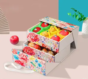 IMEE 2024 nuevo estilo personalizado a medida impreso muchos tipos caja de regalo de fruta de gama alta caja multicapa al por mayor