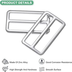 ตัวปรับสายรัดแบบ Tri Glide ทำจากโลหะผสมสังกะสี สำหรับสายรัดกระเป๋า สายรัดสุนัข - Product Image 2