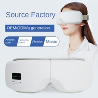 Masajeador de Ojos Transfronterizo con Compresa Caliente, Bluetooth, Presión de Aire, Tipo Máscara Protectora, Conector Tipo-C, Batería de 1000mAh, Función Musical
