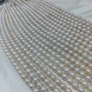 Perles d'eau douce Edison blanches nucléées de 9 à 11 mm, style mignon, vente en gros, perles naturelles véritables, très demandées - Product Image 3