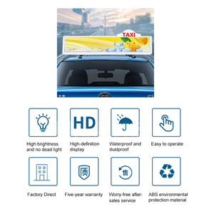 Écran LED de voiture, écran lumineux couleur pleine, écran publicitaire sur le toit de taxi, autocar, extérieur, avec boîte lumineuse intelligente pour toit de taxi - Product Image 5