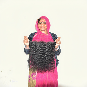 Extensiones de Cabello Humano Remy Indio Natural de Alta Calidad, Frontales Rizadas, Doble Trama a Máquina, Todos los Colores Disponibles, Venta para Exportación - Product Image 1