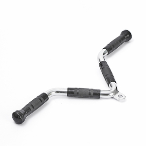 Barre de traction en forme de V en acier chromé avec revêtement TPR et poignée ronde pour exercices de <span class=keywords><strong>triceps</strong></span>, options de poids 5 kg/10 kg/20 kg - Product Image 2