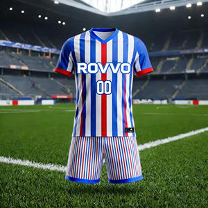 زي كرة قدم عالي الجودة بتصميم جديد وسعر منخفض للغاية، طقم قميص كرة قدم مخصص بالاسم لفرق المدارس - Product Image 1