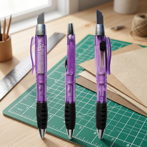Retractable Blade <b>Ballpoint</b> <b>Pen</b>/Cutter <b>Pen</b> 0.7mm Writing Width Multi-Functional Sports Plastic Promotional <b>Pen</b> - Product Image 2