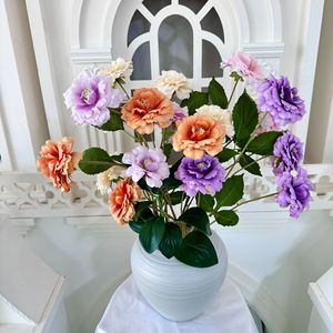 Usine de fleurs artificielles Meiyu Craft, fleurs de pivoine artificielles à 4 têtes, en soie, pour la décoration de mariage et de la maison - Product Image 1