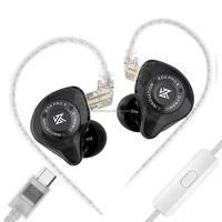 Écouteurs filaires KZ EDX PRO X en gros, avec transducteur dynamique, basses profondes, conception IEM haut de gamme, câble audio 3,5 mm Type-C pour le sport