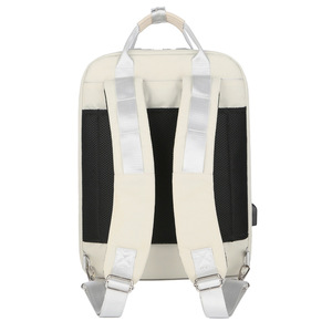 15"-16" Waterproof Eco-Friendly Polyester <b>Laptop</b> <b>Backpack</b> Arcuate Shoulder Strap 180 Degree Zipper Open Airbag Protection Unisex - Product Image 4