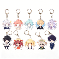Porte-clés personnalisé en acrylique miniature avec photo numérique de personnage d'anime, dessin animé mignon, pour cadeaux souvenirs