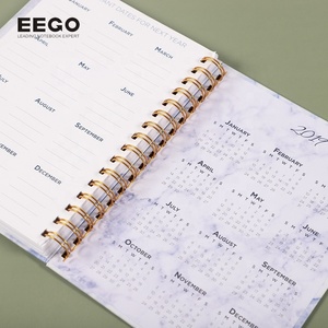 Planificateur de <span class=keywords><strong>budget</strong></span> d'étudiant d'école de taille A5 de luxe couverture rigide personnalisée d'impression polychrome avec reliure et boîte de spirale de bobine d'or - Product Image 4