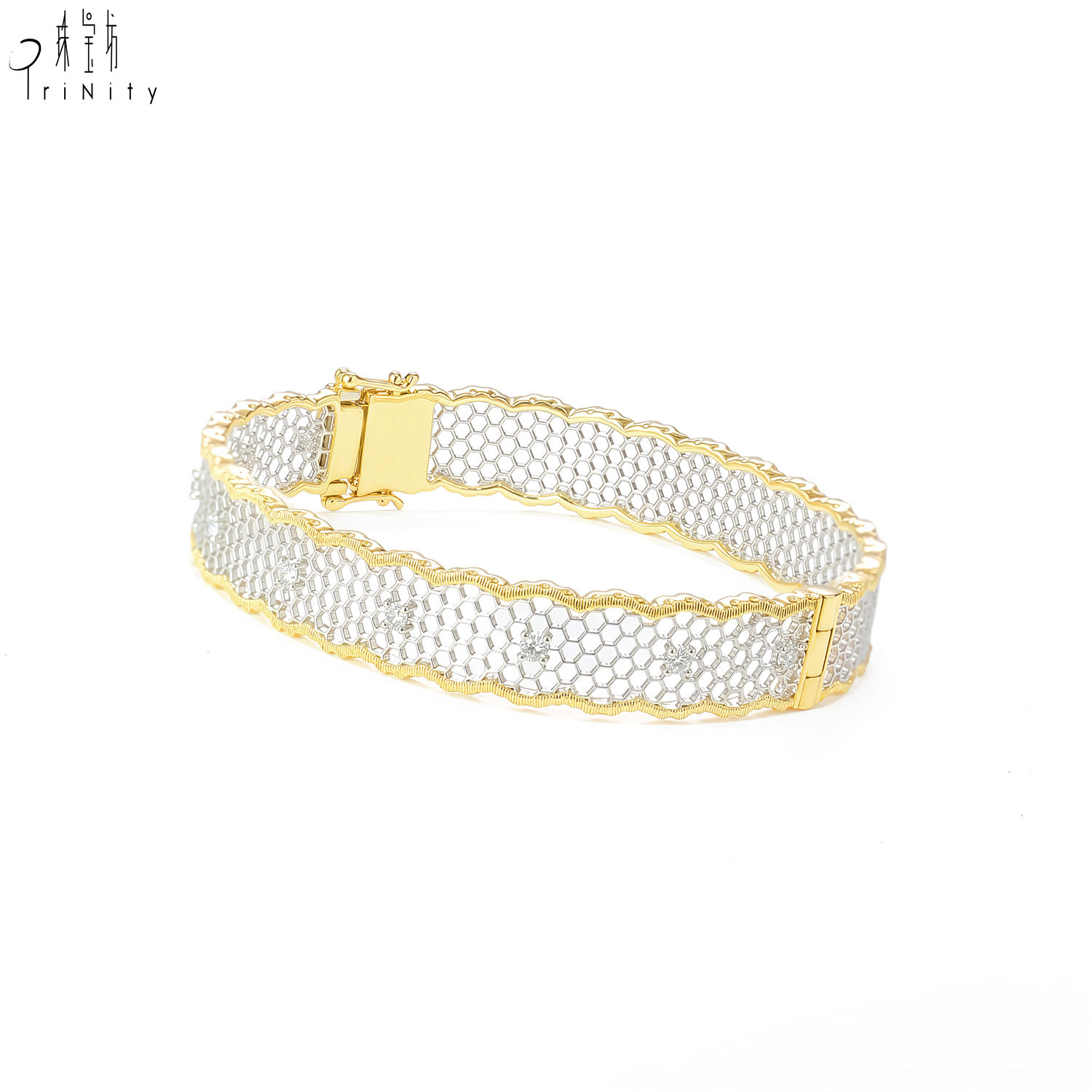 ทองคำ 18K สีเหลืองและสีขาว