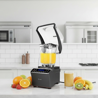 Neuerscheinung Professioneller 1500W Leiser Smoothie-Mixer Kommerzieller Intelligenter Standmixer mit Schutzabdeckung für Cafés & Saftbars