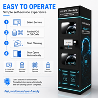 Máquina expendedora automática de lavado y secado de cascos para cascos de motocicleta y bicicleta con sistema de esterilización y pago por código QR