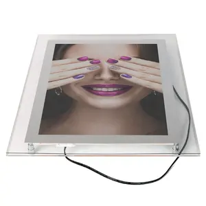Taille personnalisée A4 A3 A2 A1 Vente en gros Cadre photo en cristal Boîte à lumière acrylique Panneau lumineux en acrylique à LED