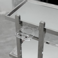 Chariot pliable en acier inoxydable meubles de salon de beauté chariot de salon machine de salon tenant le chariot plateau à outils