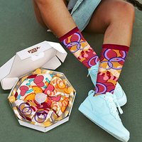 Cadeau pizza au design unique pour femmes Chaussettes colorées et mignonnes Chaussettes fantaisie Lady Food Fashion Chaussettes pour femmes Elite