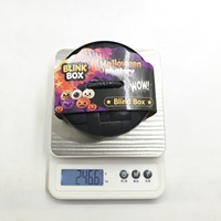 Vente en gros : Boîte mystère de balles squishy scintillantes d'Halloween, jouet sensoriel souple à presser de 8,5 cm, motifs de dessins animés effrayants (citrouille, fantôme, œil)