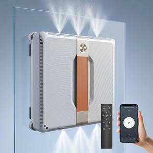 Robot de nettoyage de vitres silencieux à moteur sans balais, aspiration puissante de 7000 Pa, lave-vitres automatique avec pulvérisation ultrasonique double face à 6 jets - Product Image 1