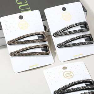 Ensemble de barrettes à cheveux en strass faits à la main, tendance et doux, pour accessoires de cheveux avec clip pour <span class=keywords><strong>frange</strong></span> cassée - Product Image 2
