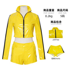 Yellow <strong>Tracksuit</strong> <strong>Bride</strong> Cosplay Costume Short Pants Outfit for Halloween &amp; Stage - Product Image 5