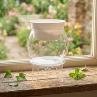 Aquarium hydroponique de bureau KAJI modèle 8821, créatif, écologique, intégré, transparent, en plastique PET, pot à fleurs.