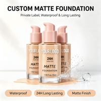 Fond de Teint Liquide Mat Personnalisé en Gros avec Logo, Végétalien, Longue Tenue, Imperméable, Couvrance Totale, Éclaircissant et Protecteur Solaire