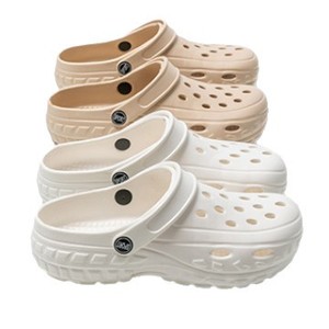 Platform <b>Clogs</b> For Men And Women White Black Khaki Hollow Thick Sole Non Slip Summer Spring Autumn Adult Shoes - Product Image 5