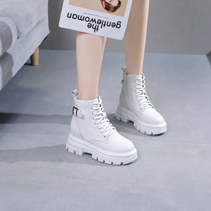 Moda <span class=keywords><strong>donna</strong></span> Casual Sole spessa altezza aumentano scarpe da trekking all'aperto impermeabili stivaletti - Product Image 4