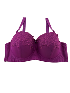 Soutien-gorge <span class=keywords><strong>grande</strong></span> <span class=keywords><strong>taille</strong></span> pour <span class=keywords><strong>femme</strong></span>, respirant, push-up, avec armatures, dentelle brodée, bonnet D, dos croisé, sous-vêtements pour <span class=keywords><strong>femme</strong></span> - Product Image 2