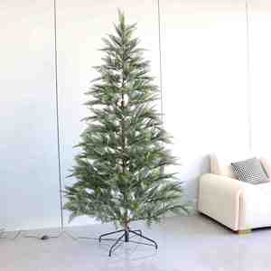 Grand arbre artificiel de luxe en PE/PVC, éclairé, respectueux de l'environnement, pour Noël - Product Image 3