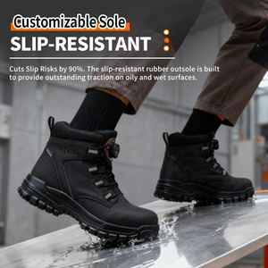 Zapatos de Seguridad de Cuero de Microfibra, Calzado Impermeable con Punta de Acero, Unisex, Resistente a Perforaciones, Trabajo, Cocina Grasienta, Fábrica de Astronautas DE LA <span class=keywords><strong>NASA</strong></span> - Product Image 5