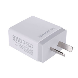 SOMOSTEL OEM ODM Argentia US EU adaptateur de chargeur mural charge rapide 2.4A Max 2 Ports USB avec câble de données - Product Image 1