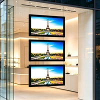 Écran LCD publicitaire commercial multi-écrans suspendu pour agences immobilières, disponible en plusieurs tailles