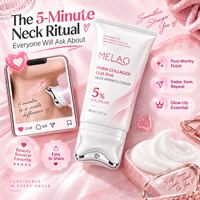 Crème raffermissante et liftante pour le cou avec logo personnalisé, au PDRN et collagène, pour un effet tenseur, lissant, repulpant et améliorant l'élasticité, utilisable avec Gua Sha