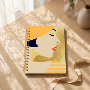 Custom Printed Gold Spiral Hardcover <b>Notebook</b> Planner 90 Days Cycle New Habits Journal A5/A6 Size Fabric PP Cover for Gift - Product Image 1