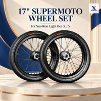 Ensemble de roues Supermoto 17 pouces à 36 rayons avec pneus CST Street pour vélo électrique Sur-Ron Light Bee X S